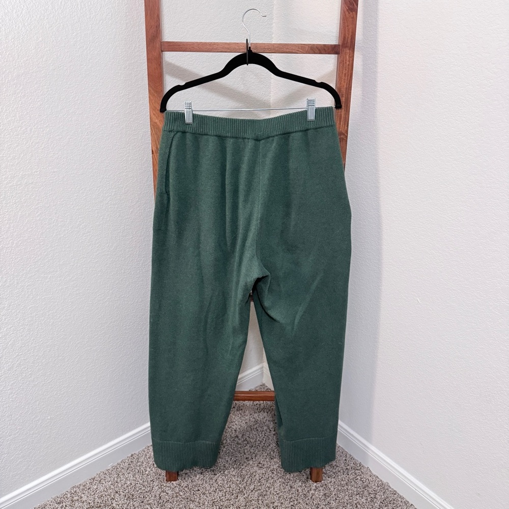 Free People Beach Solar Sweater Set in Pine Heather Knit Tie Cardigan & Pants LG - Picture 5 of 10
